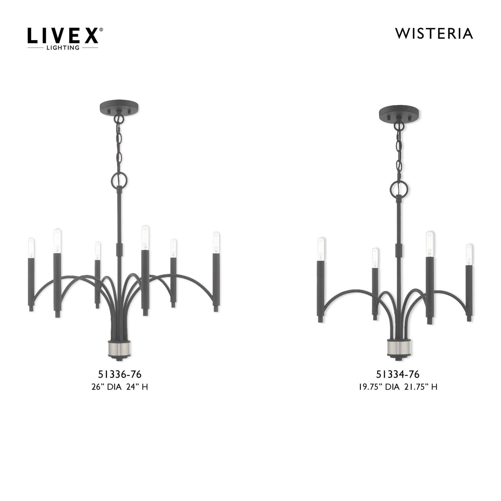 Wisteria 4 Light Mini Chandelier by Livex Lighting