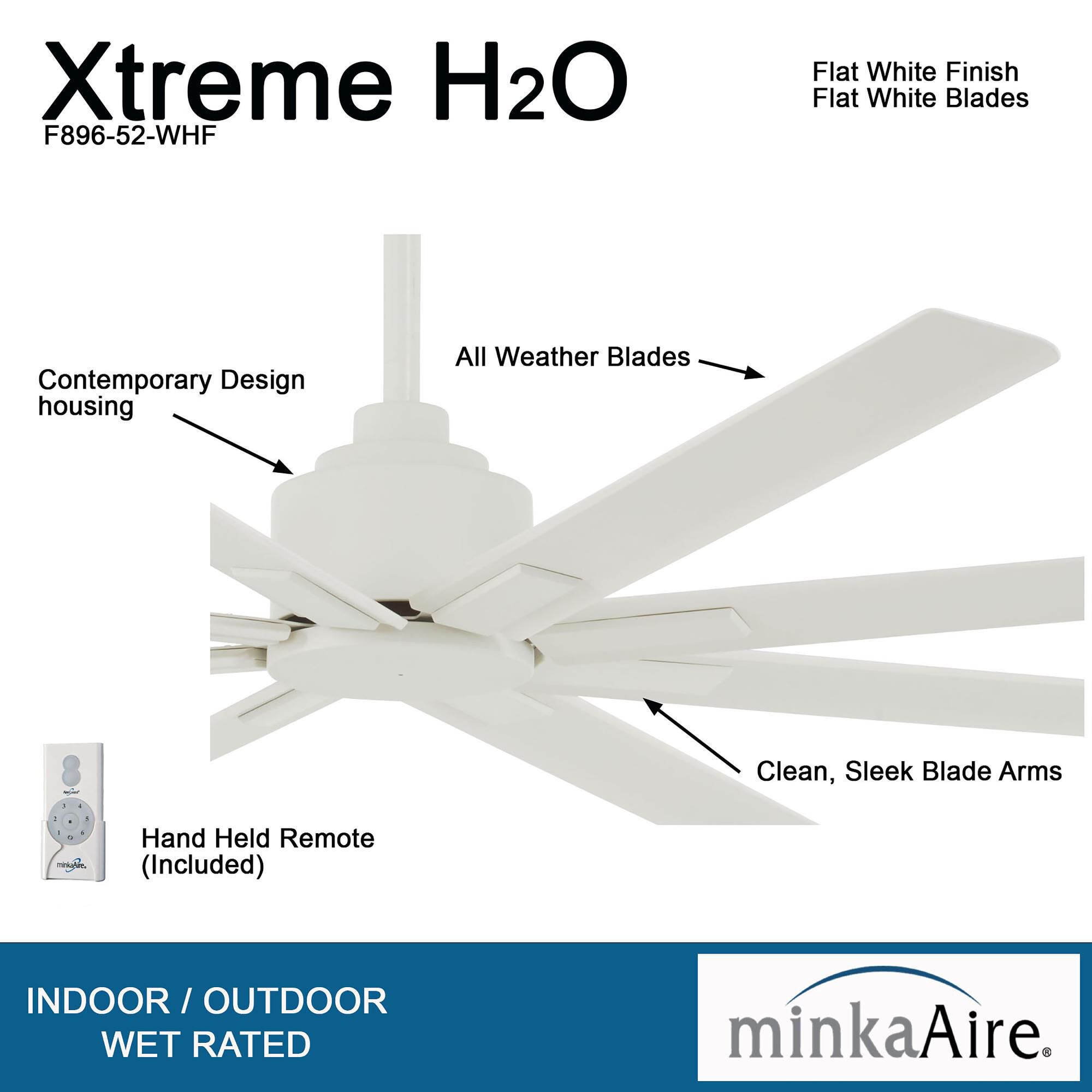 Xtreme H2O Outdoor Rated 52 Inch Ceiling Fan by Minka Aire