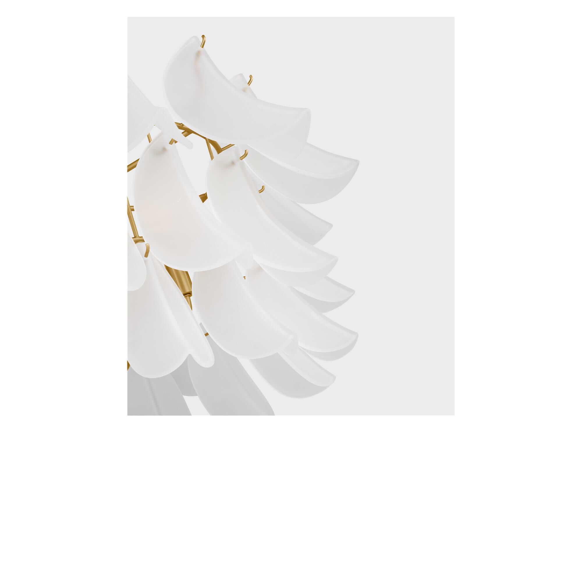 Shown in Burnished Brass finish and Etched glass