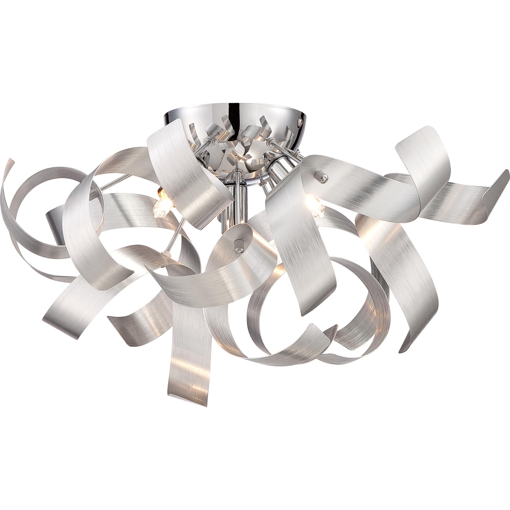 Platinum Collection Ribbons 17 Inch 4 Light Flush Mount by Quoizel