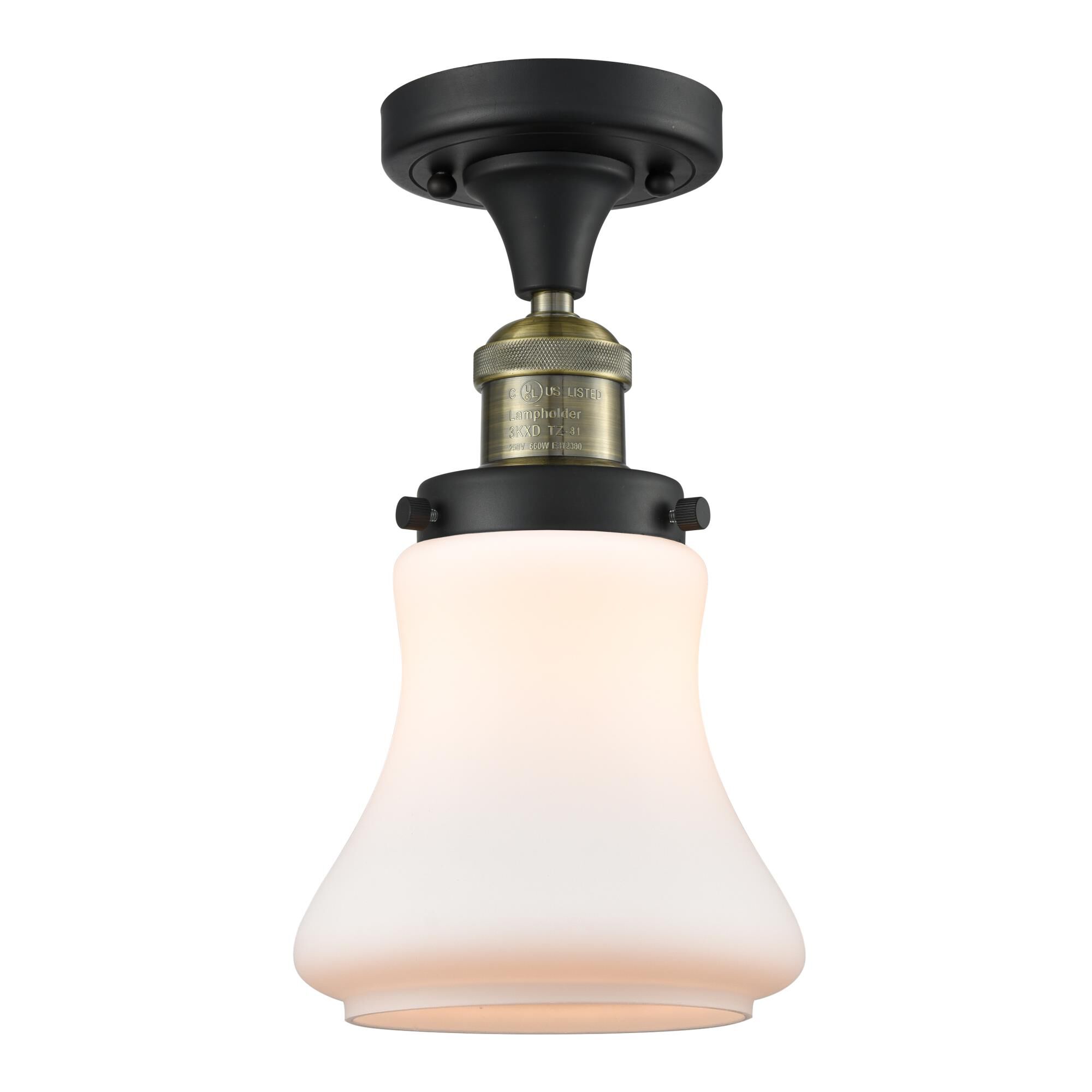 Bruno Marashlian Bellmont 6 Inch 1 Light LED Semi Flush Mount by Innovations Lighting