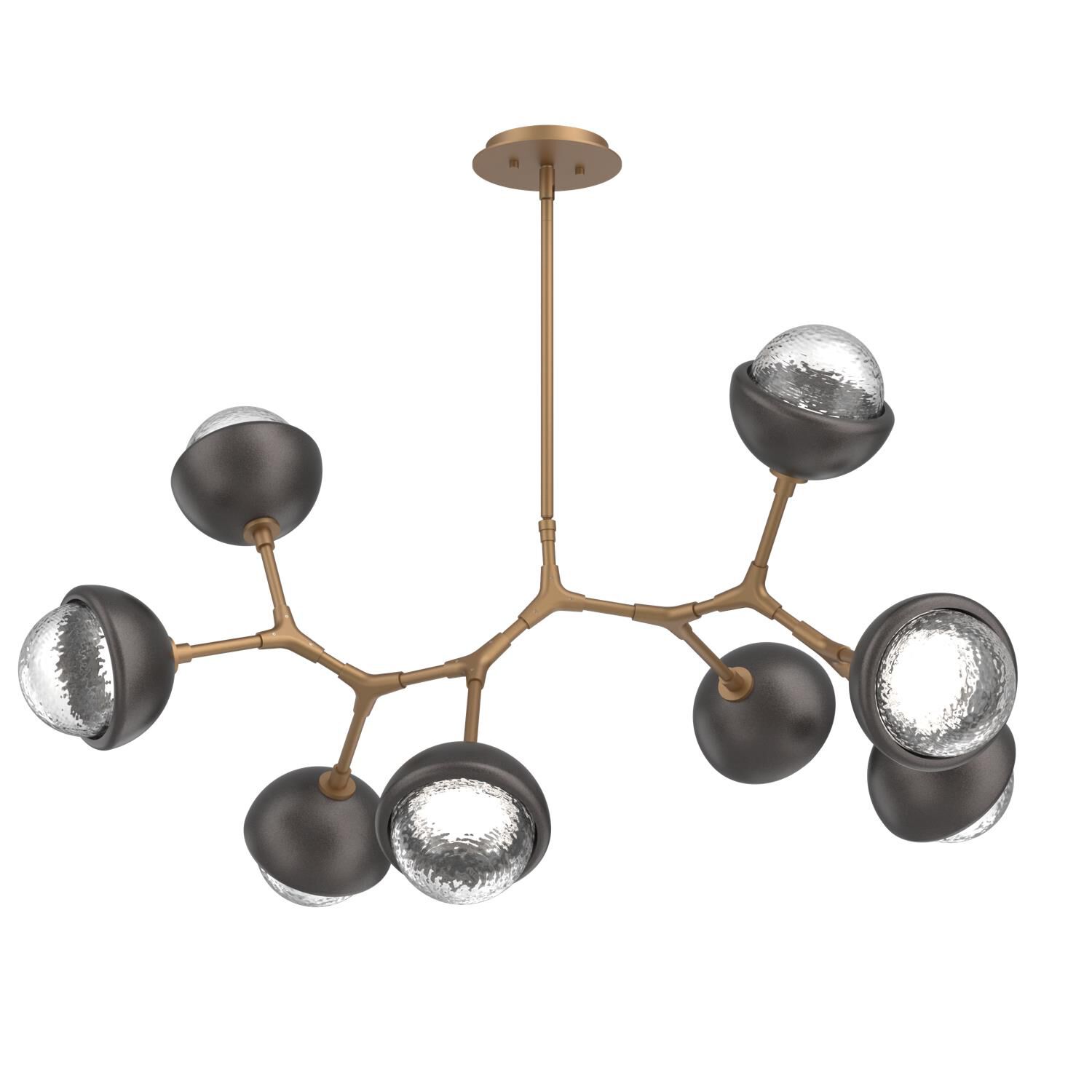 Levi Wilson Cabochon 38 Inch Linear Suspension Light by Hammerton Studio
