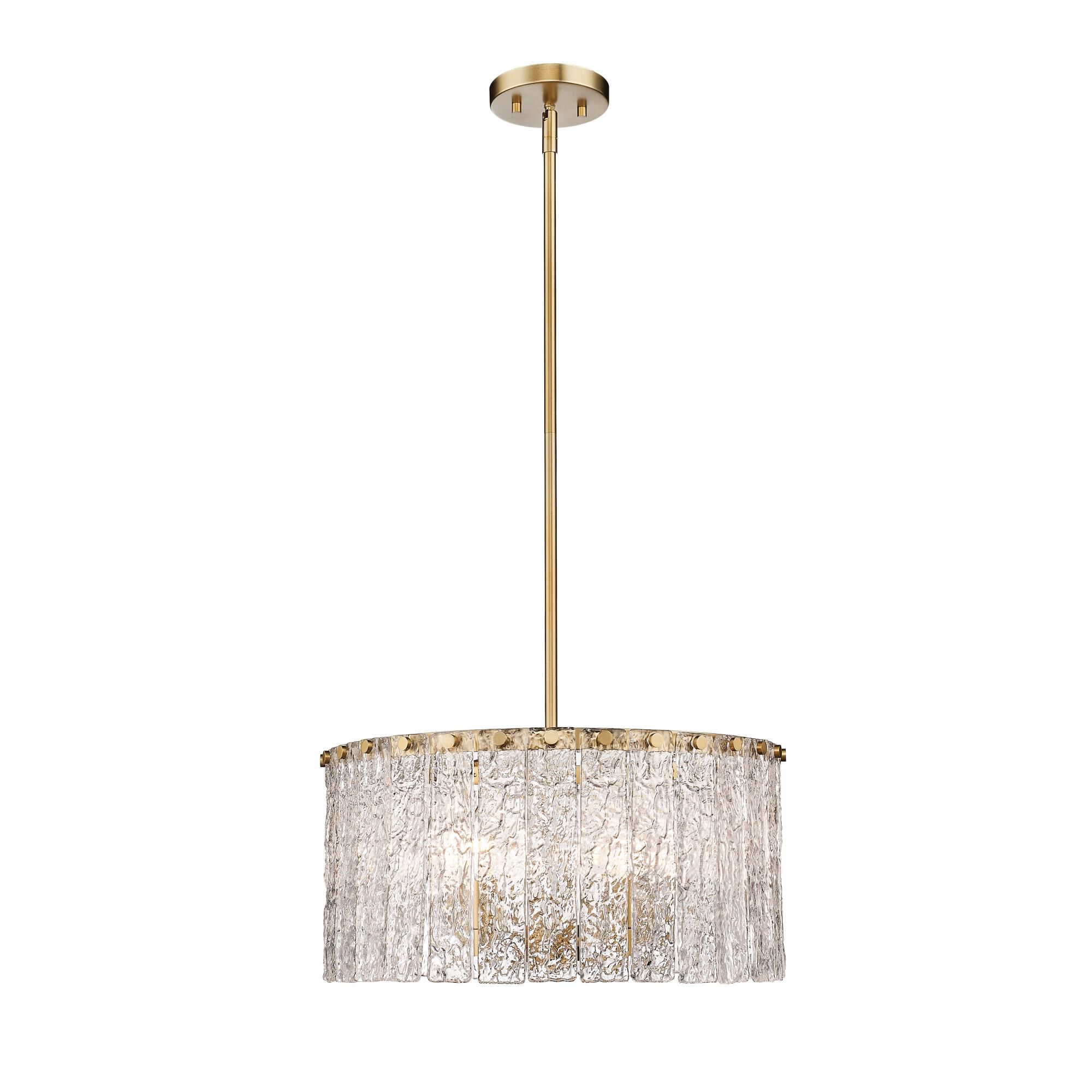 Shown in Modern Gold finish and Clear glass