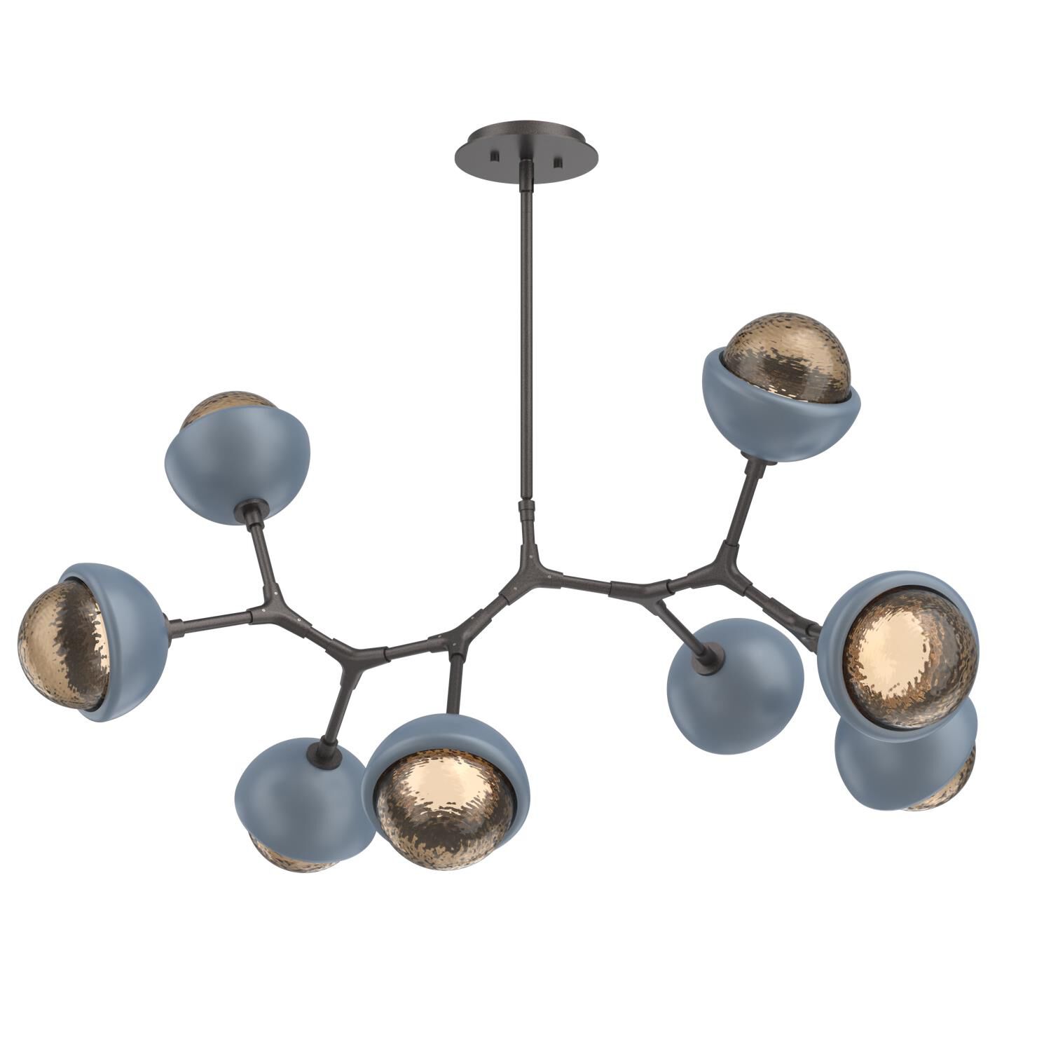 Shown in Graphite finish and Bronze glass and Poppy Blue accent