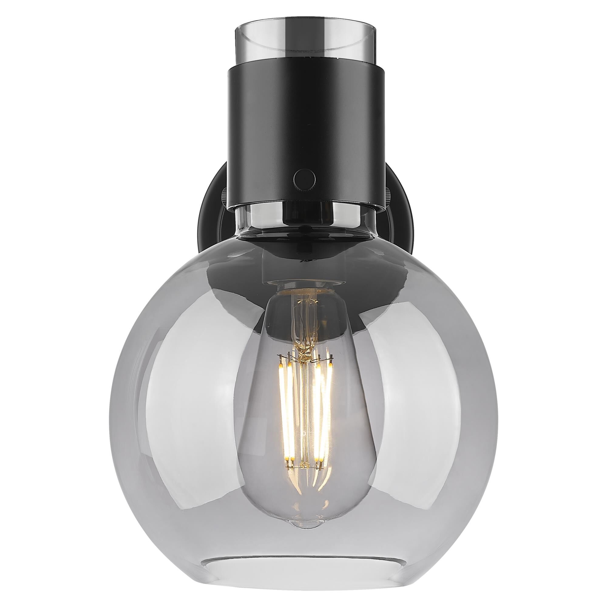 Shown in Matte Black finish and Light Smoke glass