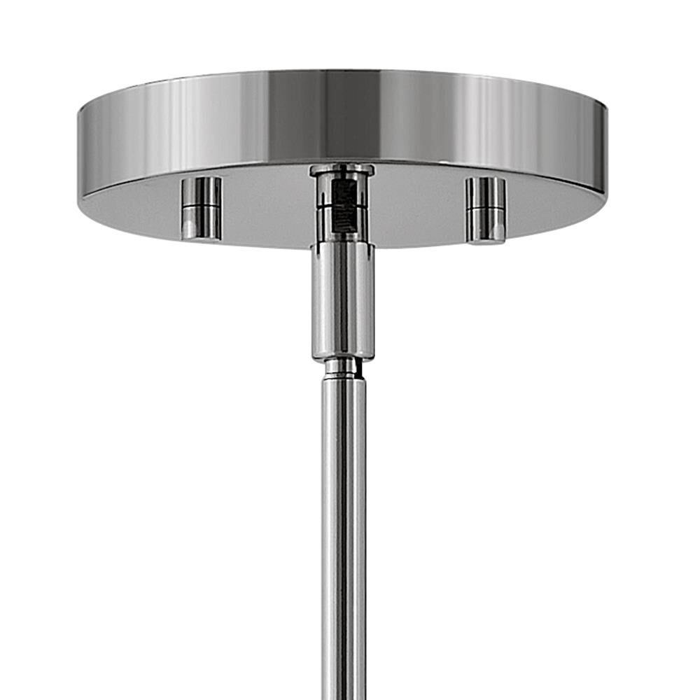 Shown in Polished Nickel finish and Clear glass