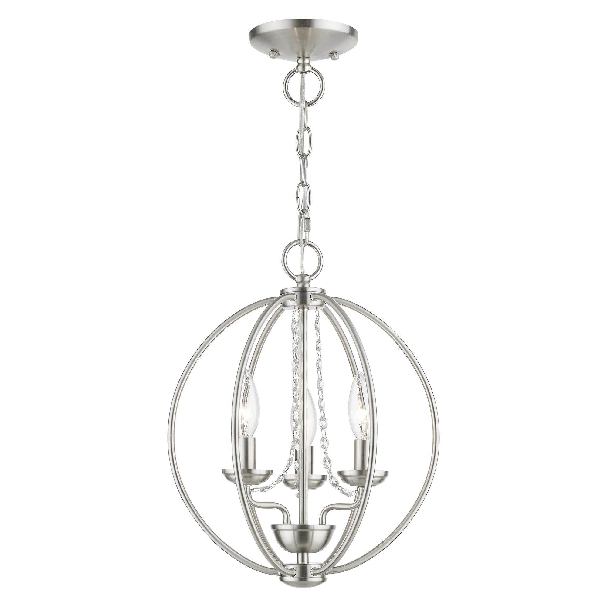 Arabella 12 Inch 3 Light Mini Chandelier by Livex Lighting