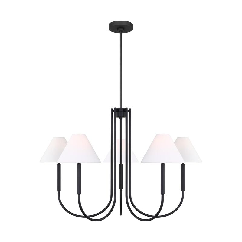 Drew & Jonathan Porteau 38 Inch 6 Light Chandelier by Visual Comfort Studio Collection