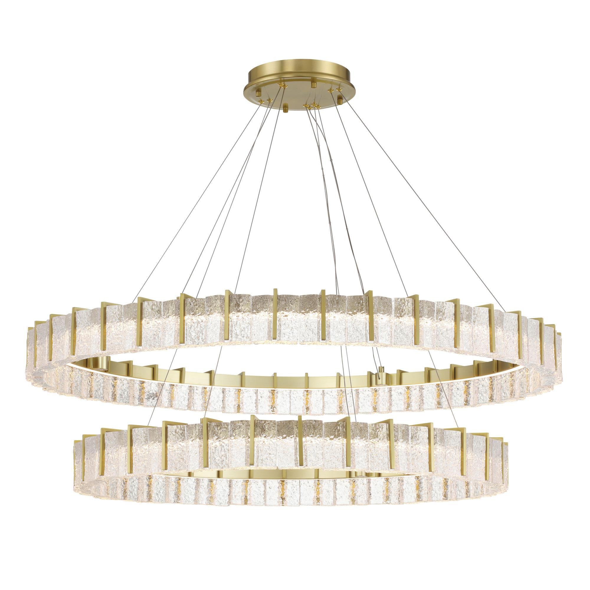 Shown in Soft Brass finish and Clear glass and Textured Glass shade