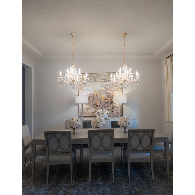 Maria Theresa 29 Inch 12 Light Chandelier by Crystorama