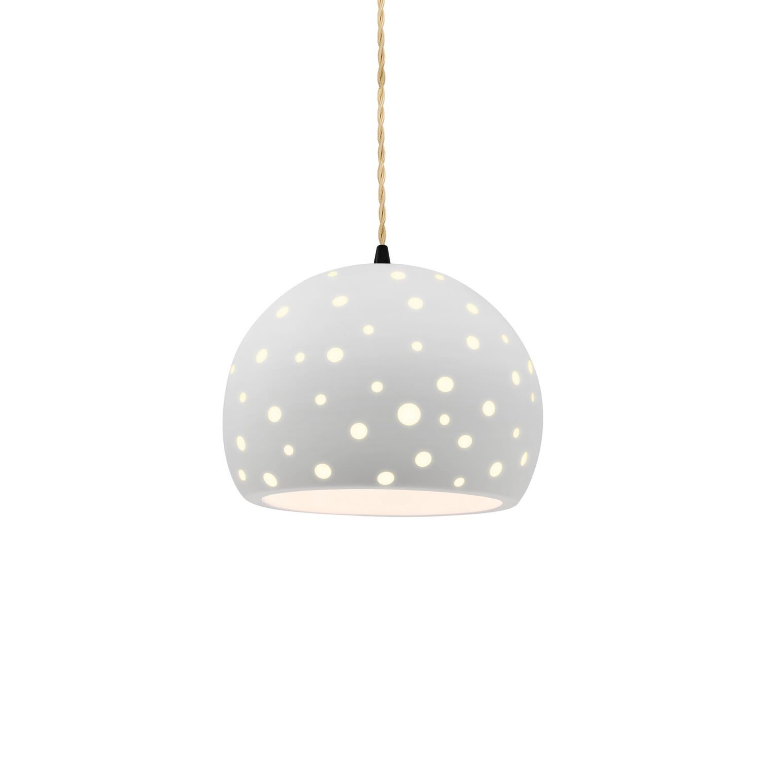 Perforated Globe 7 Inch Mini Pendant by Justice Design Group