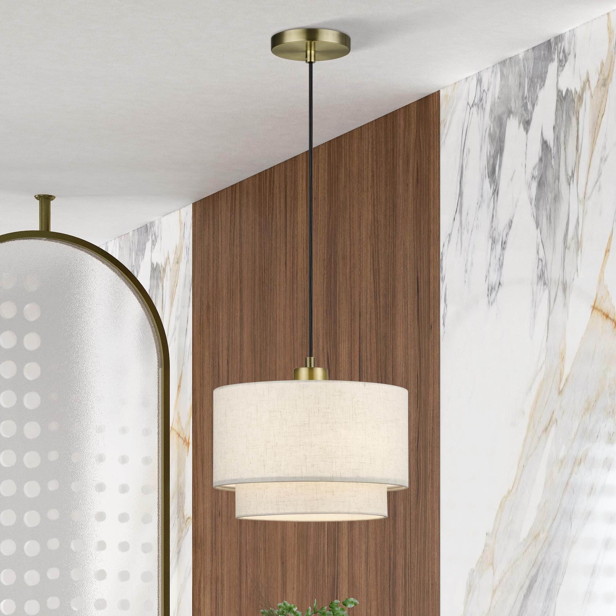Manorwood 12 Inch Mini Pendant by Livex Lighting