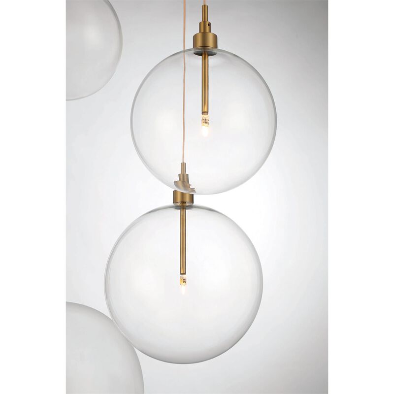 28 Inch 5 Light LED Multi Light Pendant by Meridian Lighting