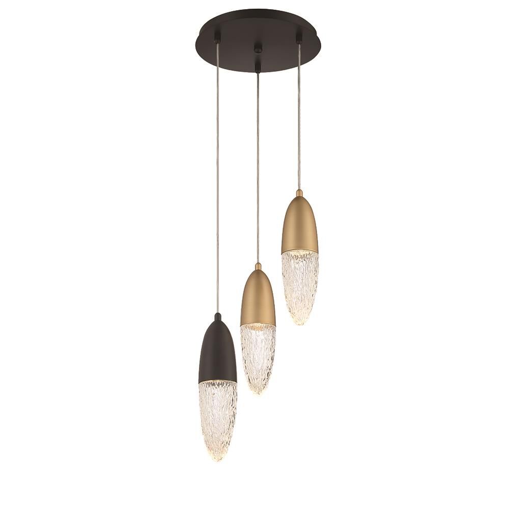 Shown in Mixed Black And Brass finish and Glass shade