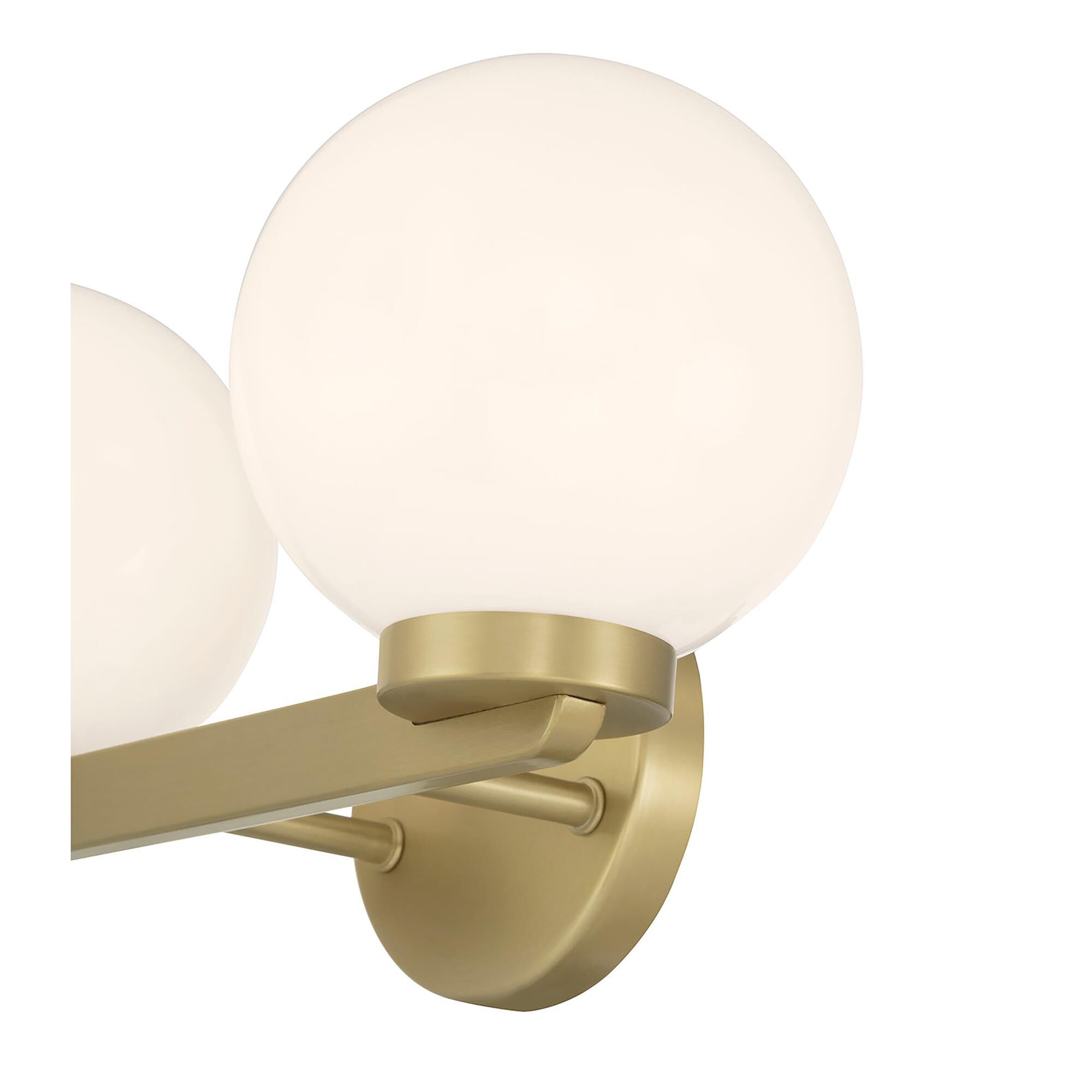 Shown in Vintage Brass finish and Shiny Opal glass