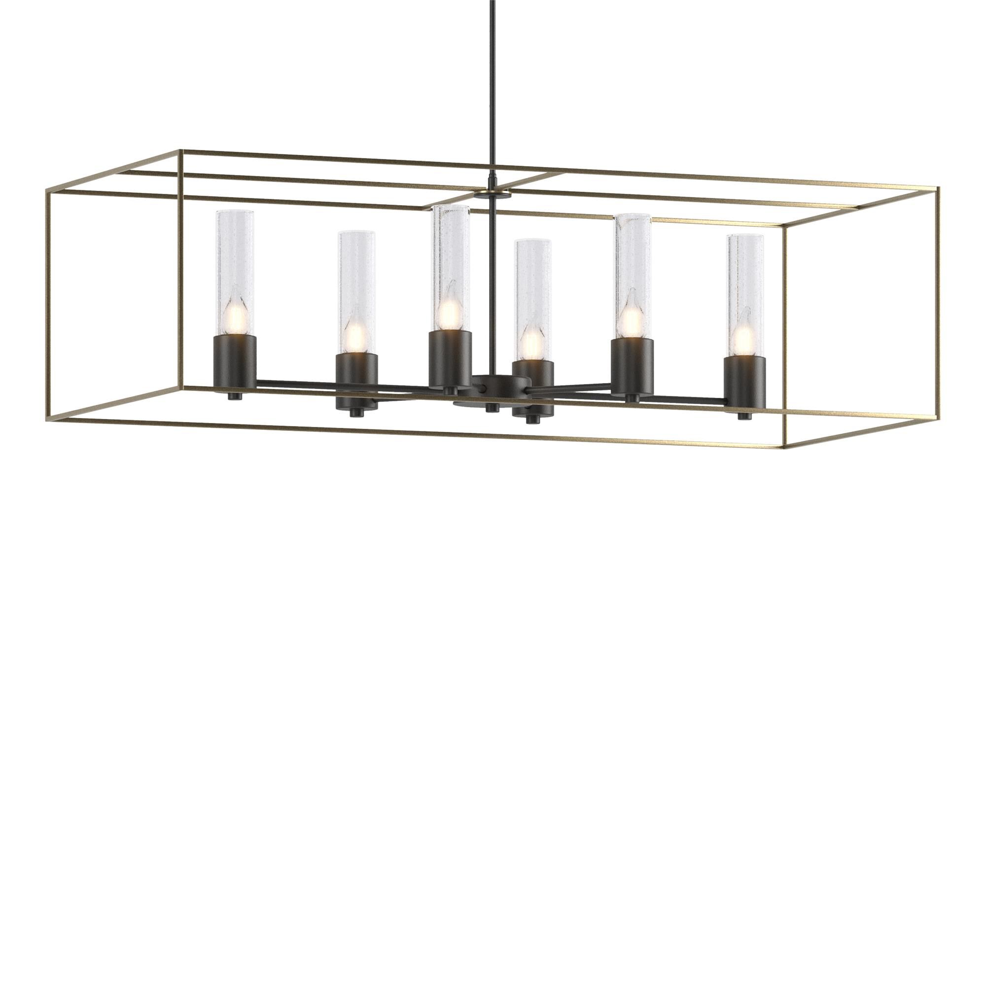 Shown in Black finish and Clear glass and Soft Gold accent
