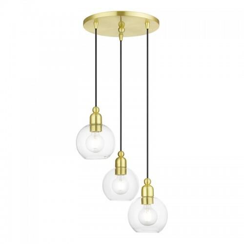 Downtown 16 Inch 3 Light Multi Light Pendant by Livex Lighting