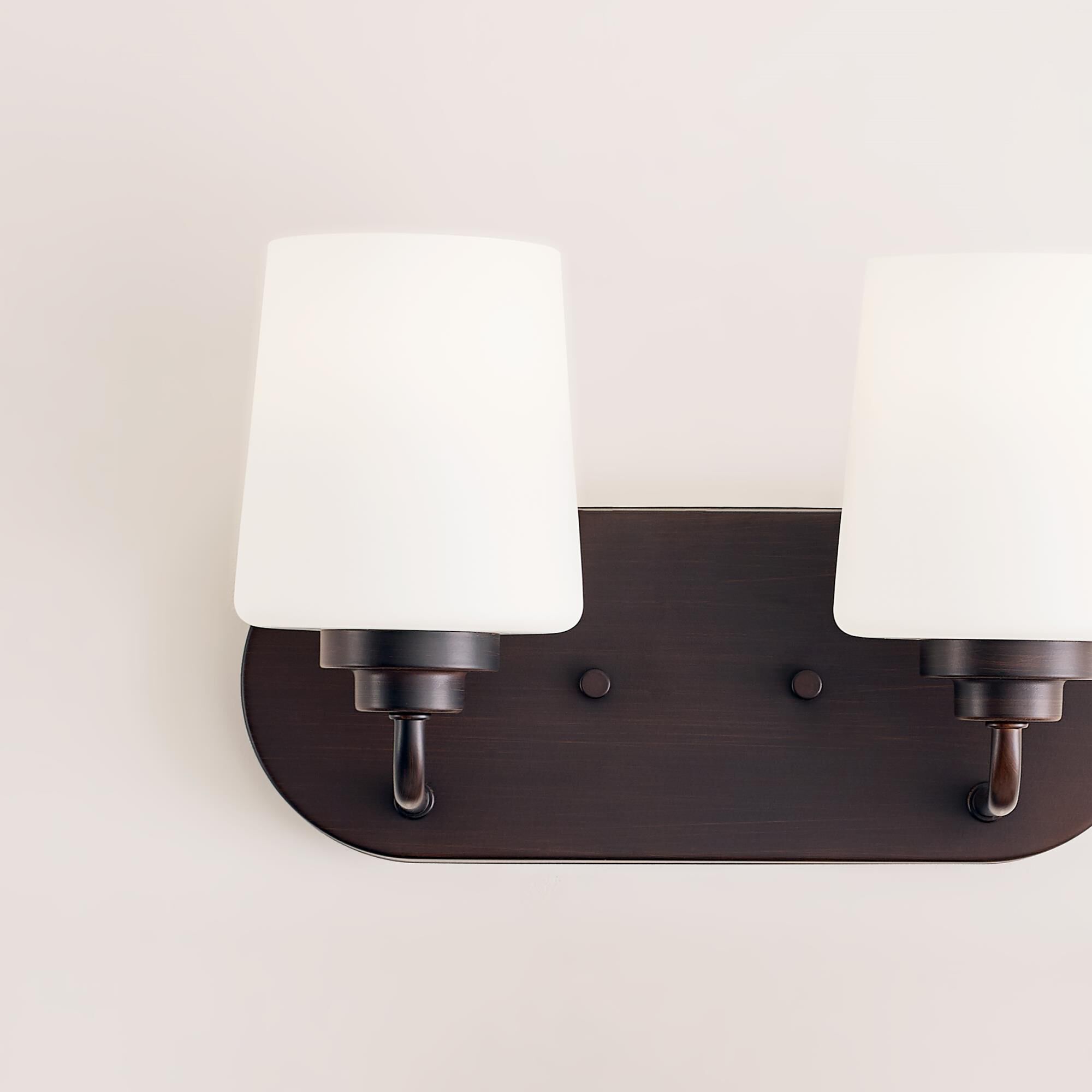 Shown in Bronze finish and Etched with White Inside glass