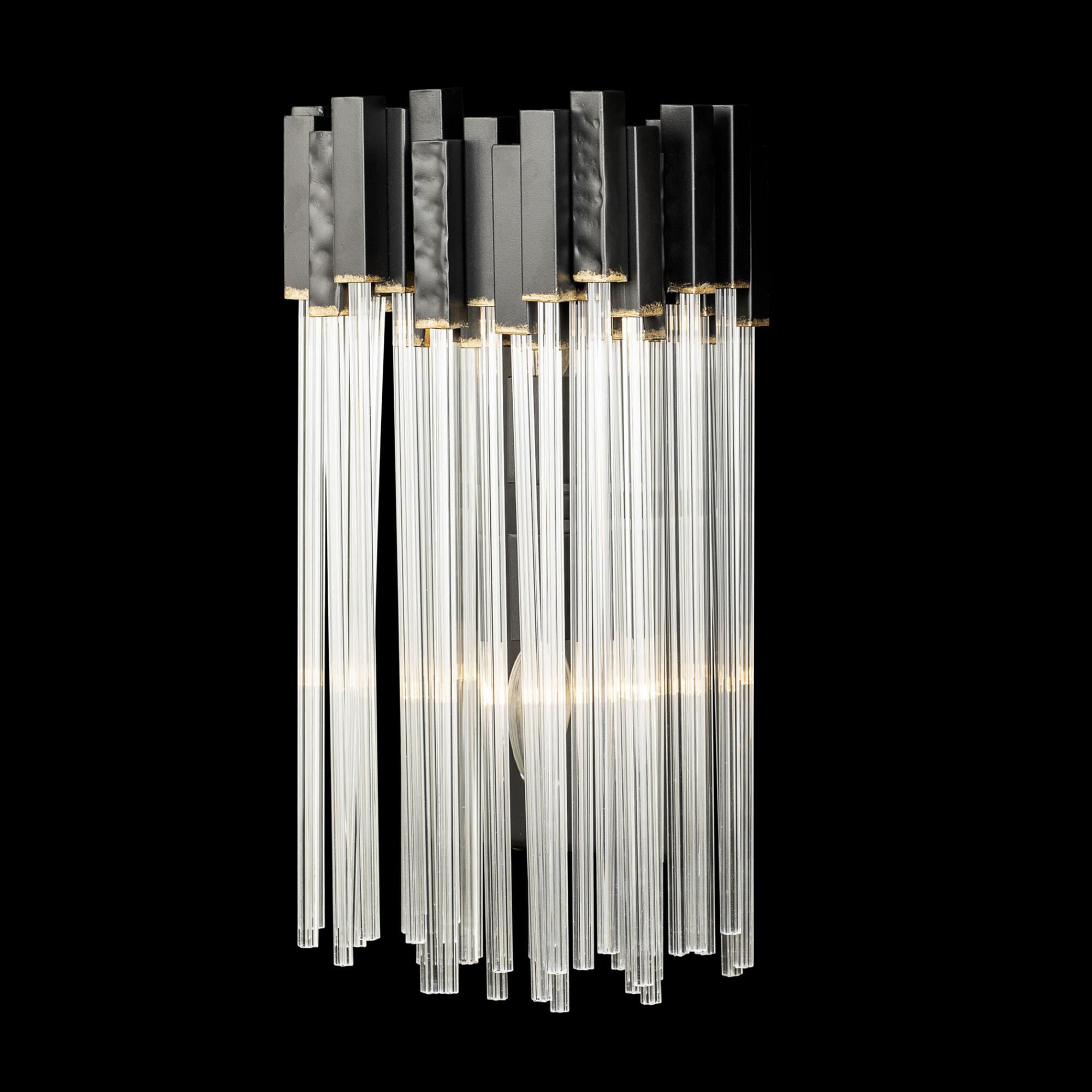 Shown in Matte Black and French Gold finish and Clear   glass