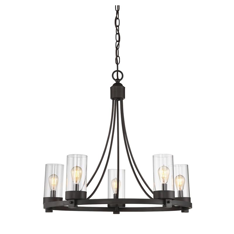 26 Inch 5 Light Chandelier by Meridian Lighting