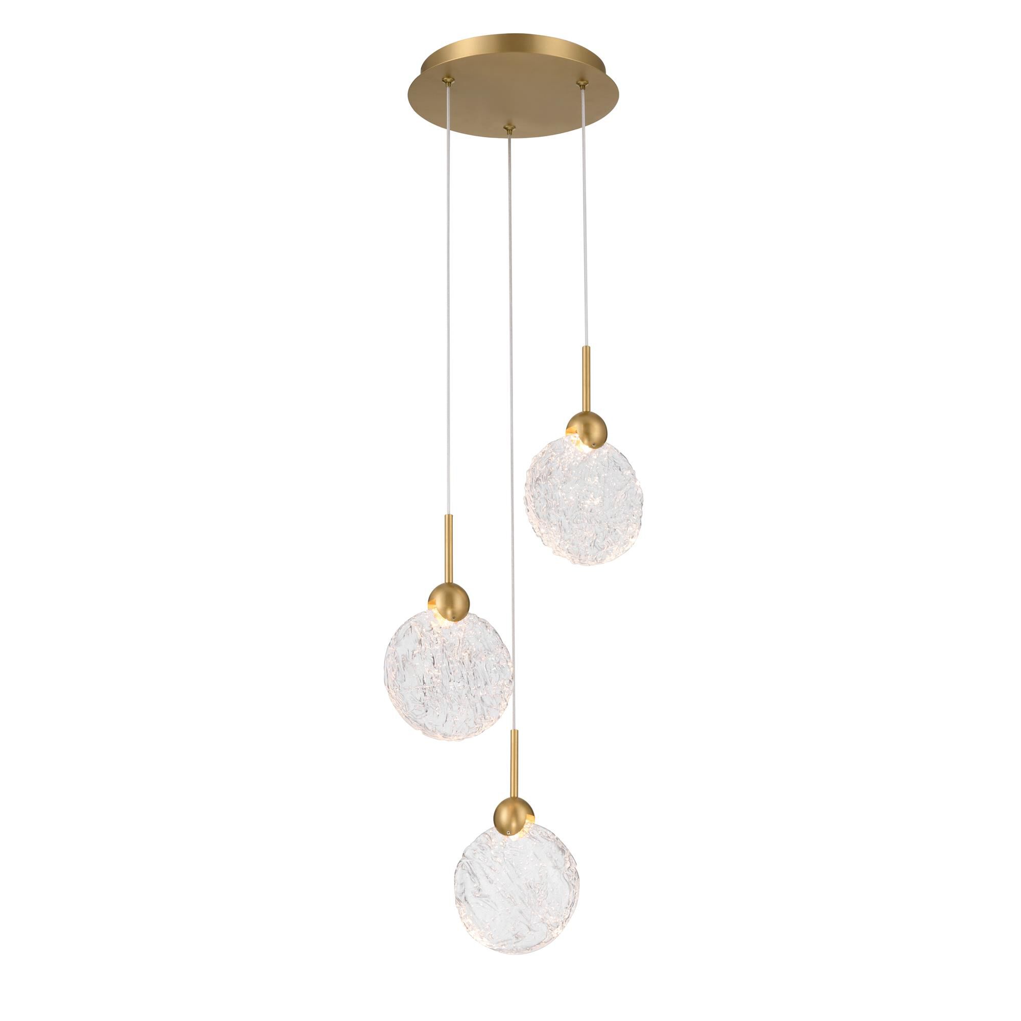 Shown in Legacy Brass finish and Clear Textured glass