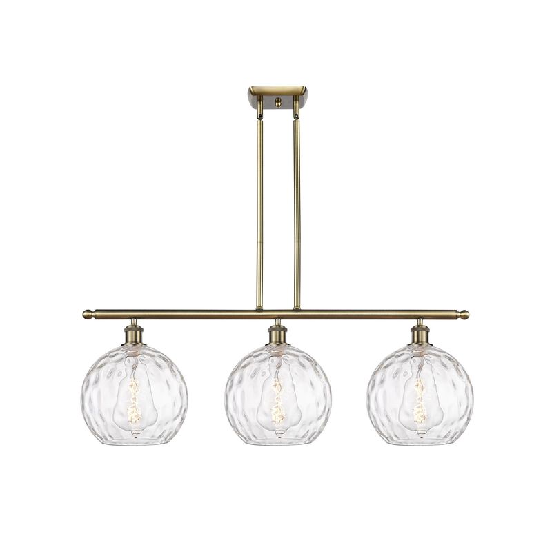 Bruno Marashlian Athens Water Glass 36 Inch 3 Light Linear Suspension Light by Innovations Lighting