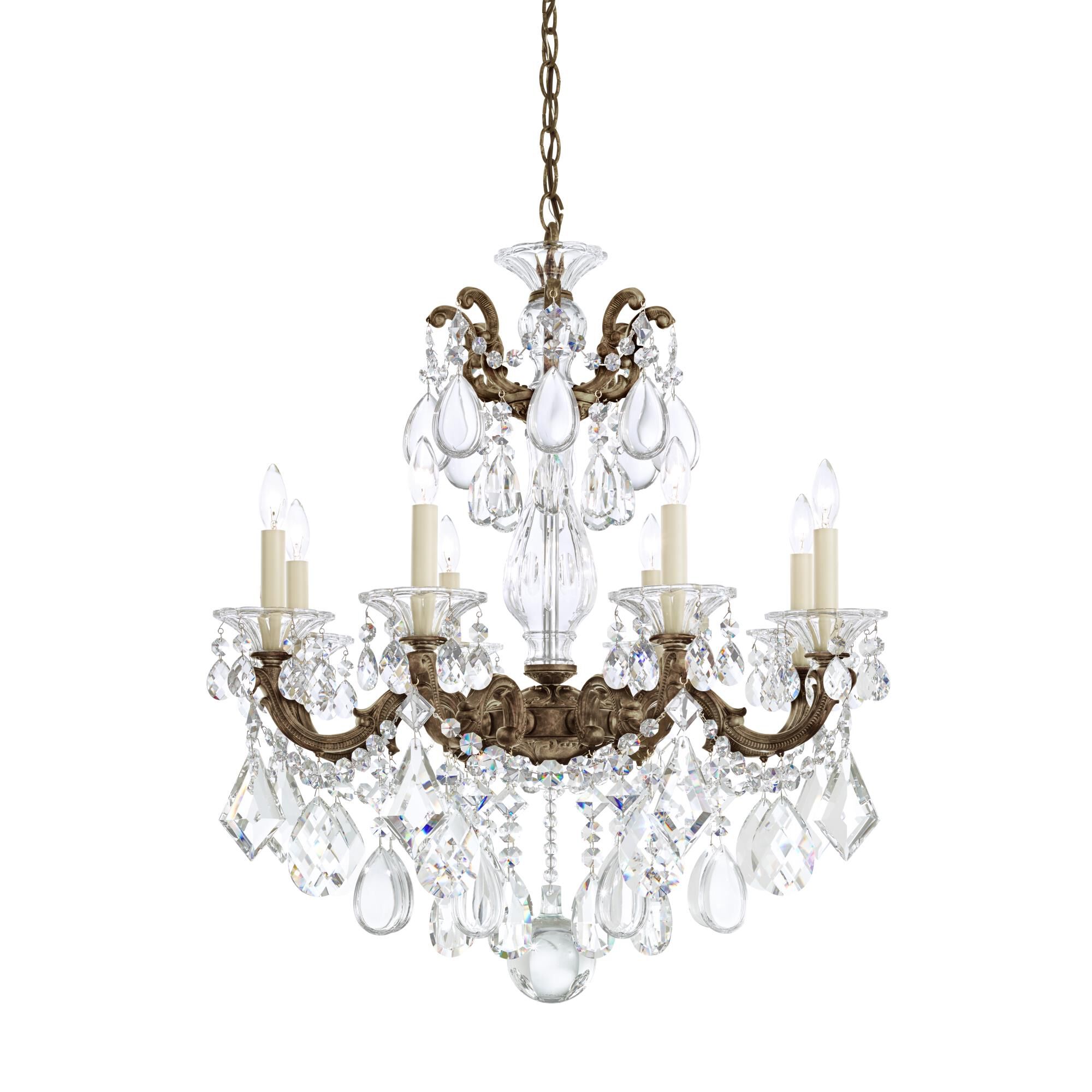 Shown in Heirloom Bronze finish and Clear Heritage Handcut crystal