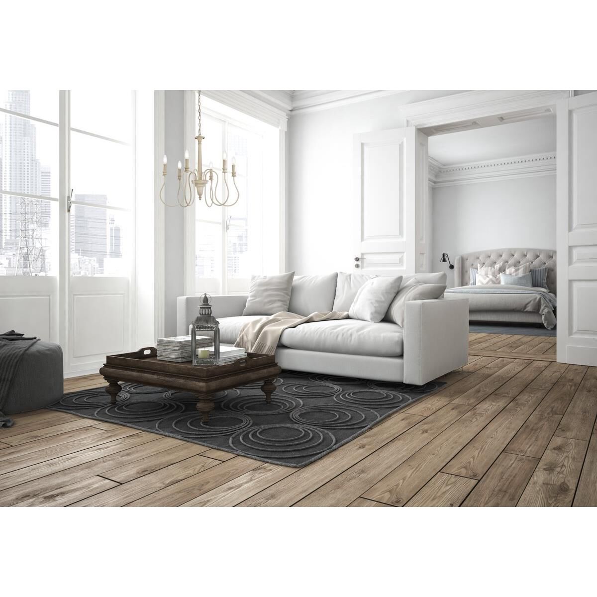 Shown in Weathered Dove finish