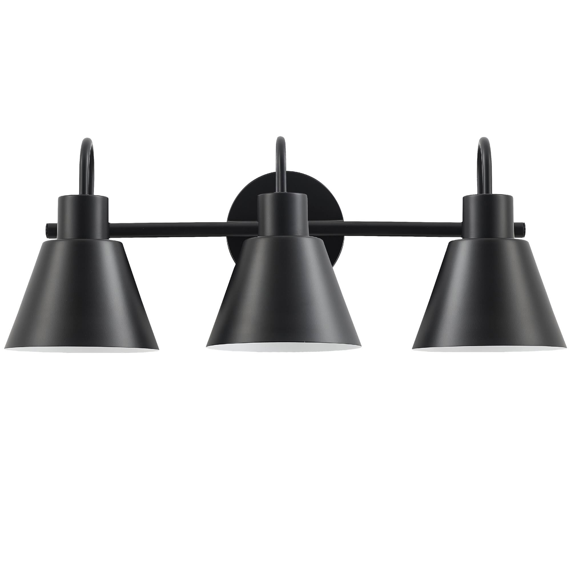 Shown in Matte Black finish and Matte Black shade