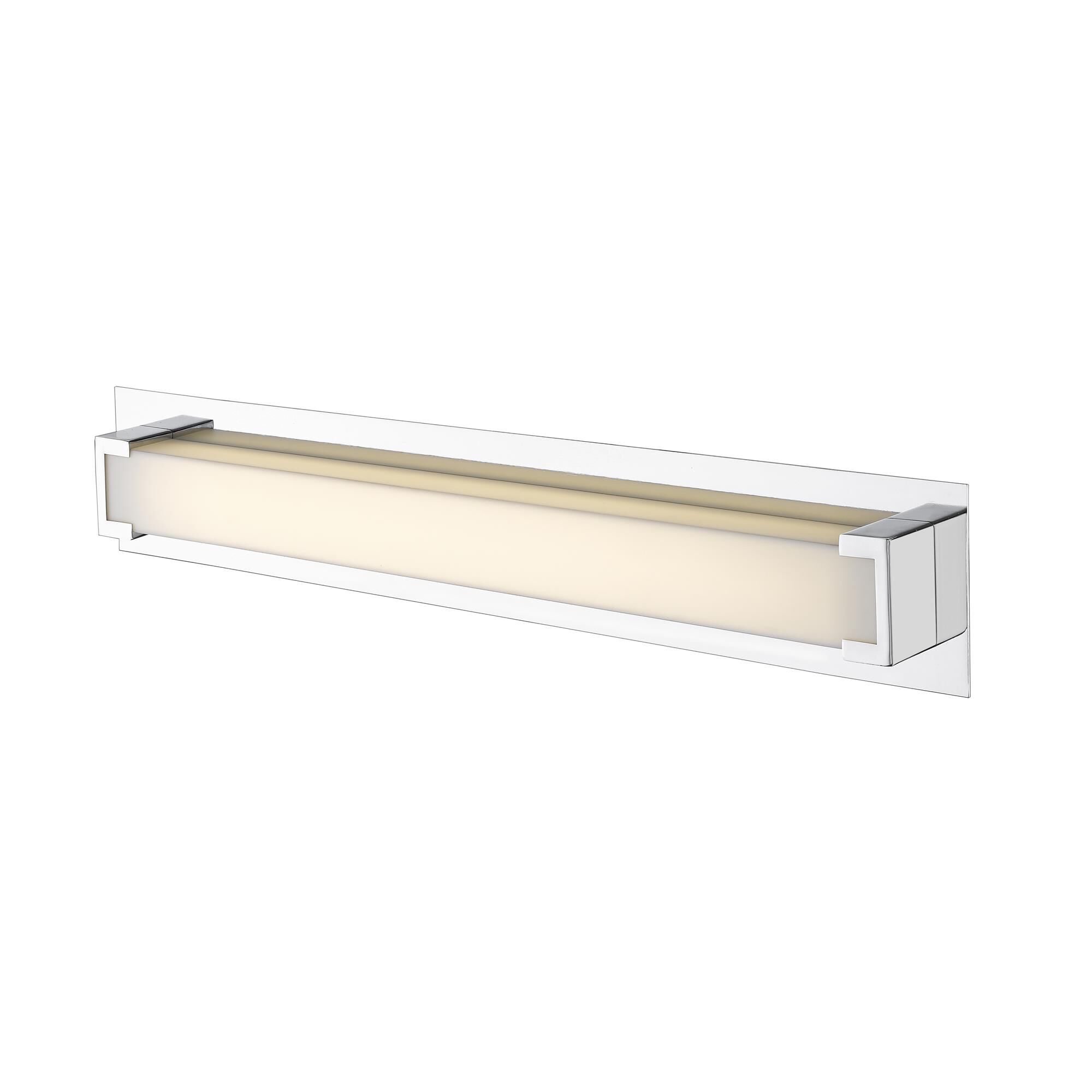 Shown in Chrome finish and Acrylic glass and Acrylic shade