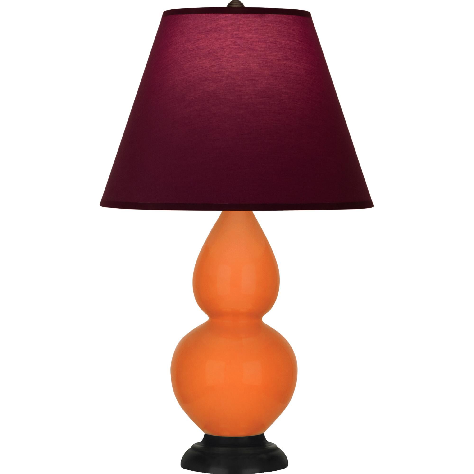 Shown in Pumpkin finish and Plum and Lavender shade and Deep Patina Bronze accent