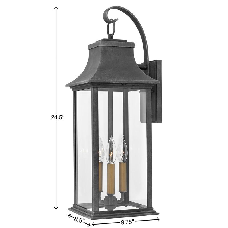 Adair 24 Inch 3 Light Outdoor Wall Light by Hinkley