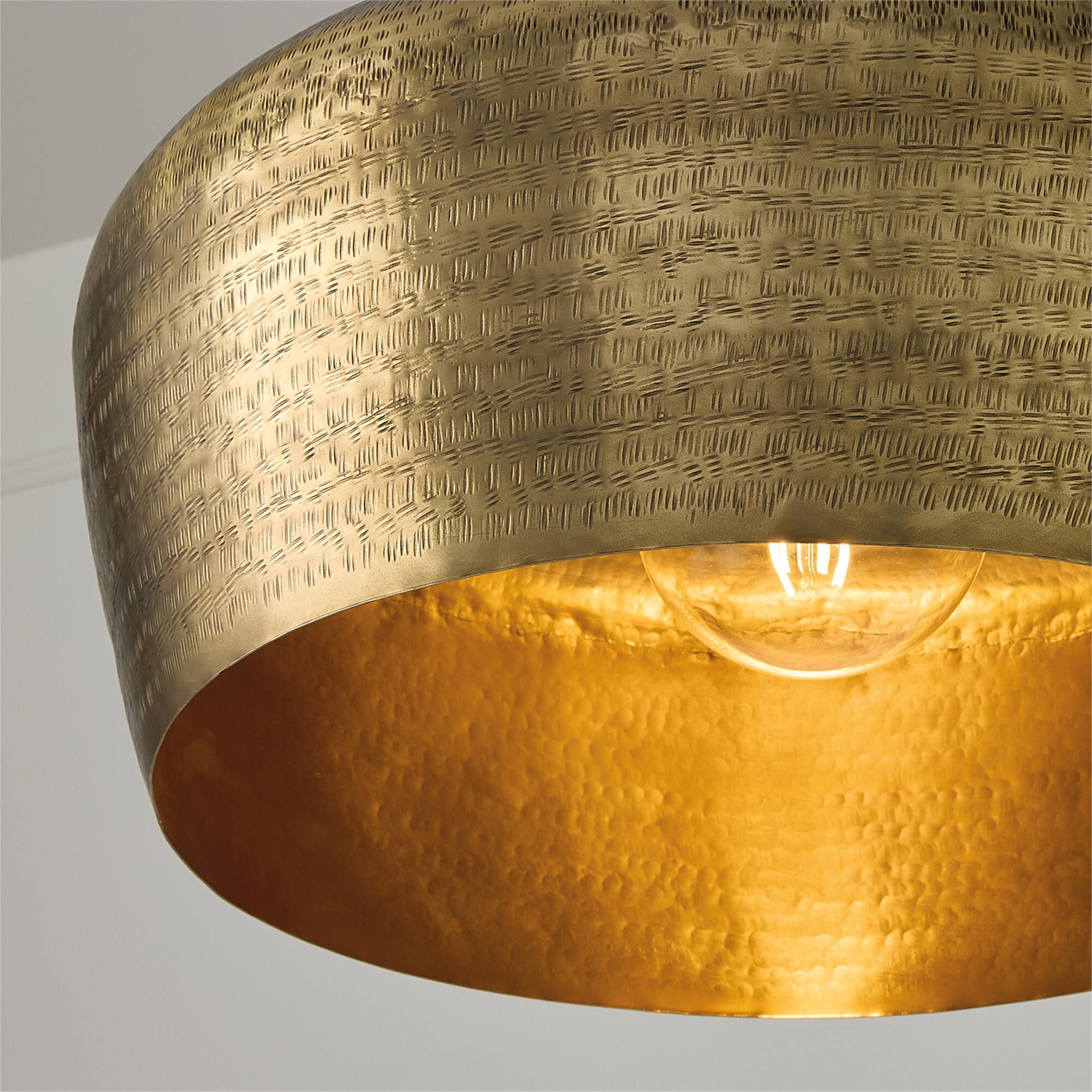 Shown in Tibetan Hammered Brass finish
