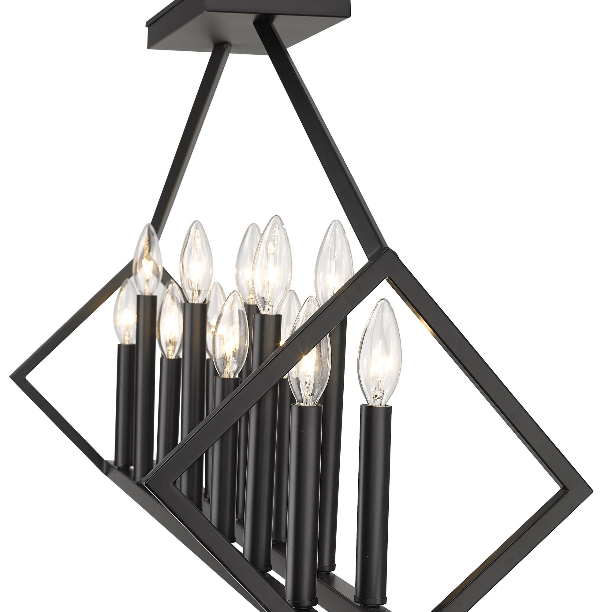 Shown in Matte Black finish and -- glass and -- shade