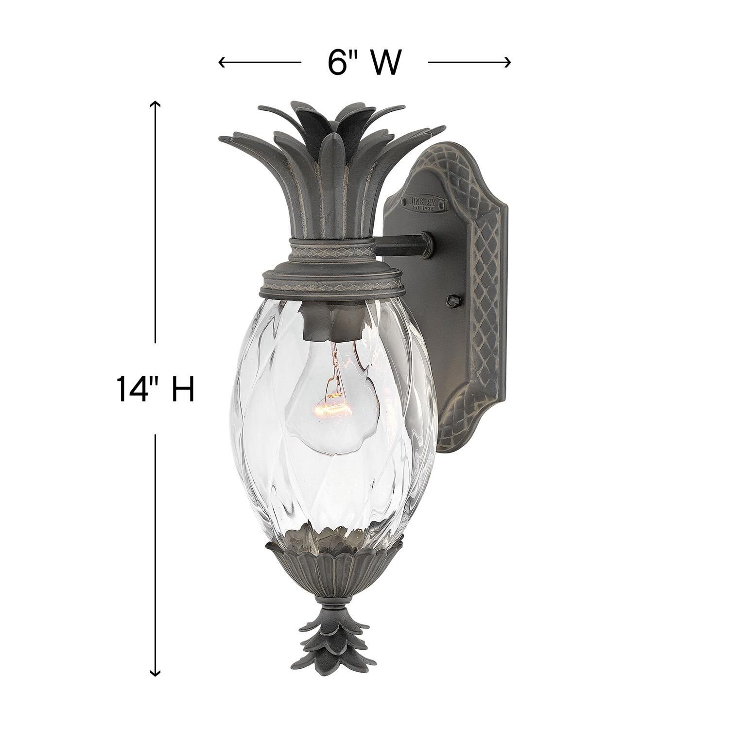 Plantation 14 Inch Tall 1 Light Outdoor Wall Light by Hinkley Lighting