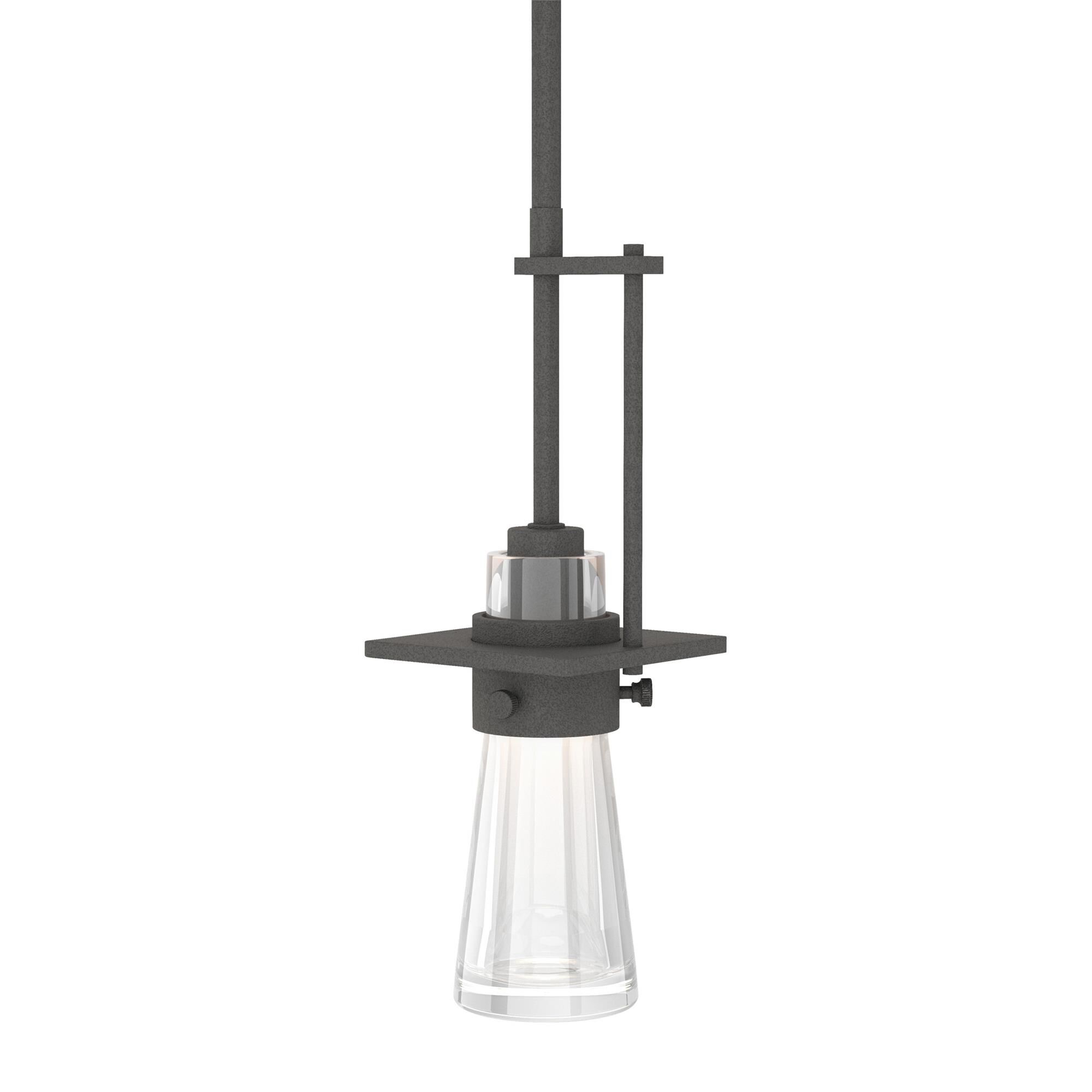 Shown in Natural Iron finish and Clear glass
