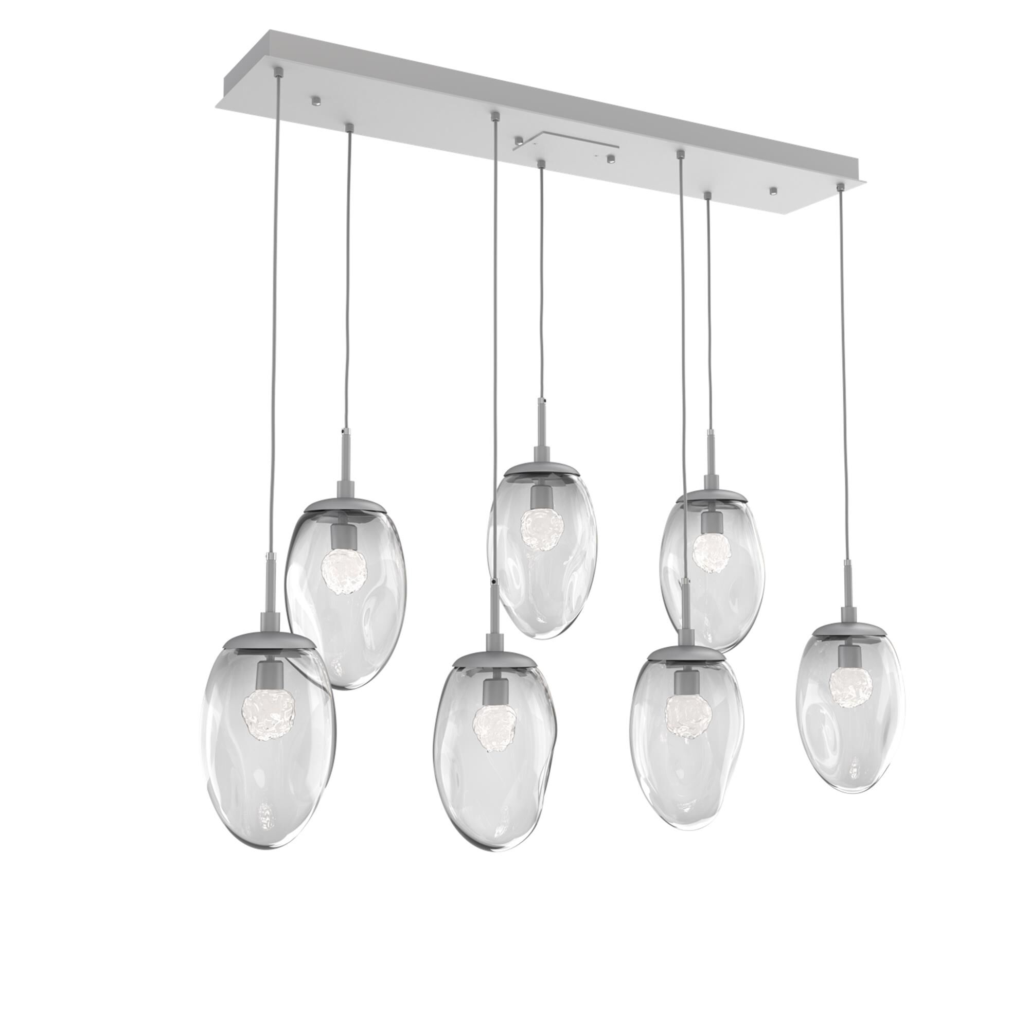 Shown in Classic Silver finish and Floret Inner And Clear Outer glass