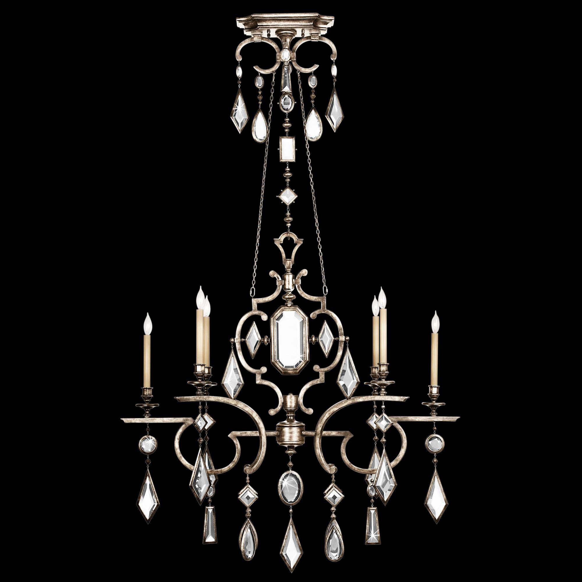 Shown in Silver finish and True crystal and False glass