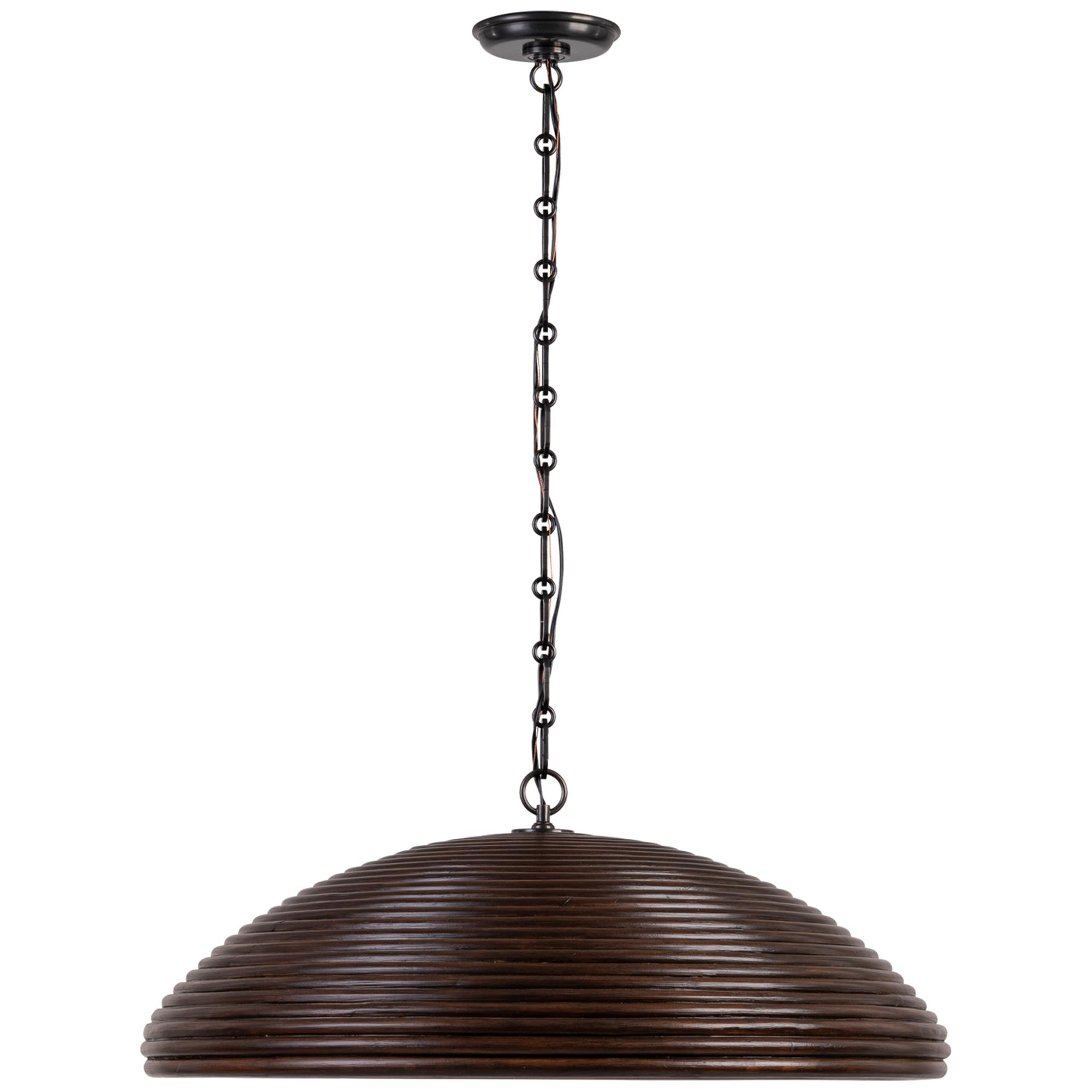 Shown in Bronze finish and Espresso Rattan shade
