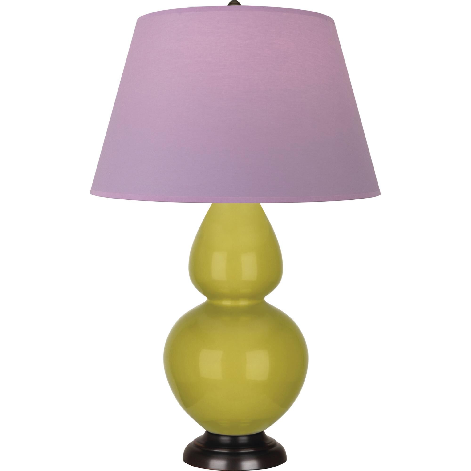 Shown in Citron finish and Lavender and Plum shade and Deep Patina Bronze accent