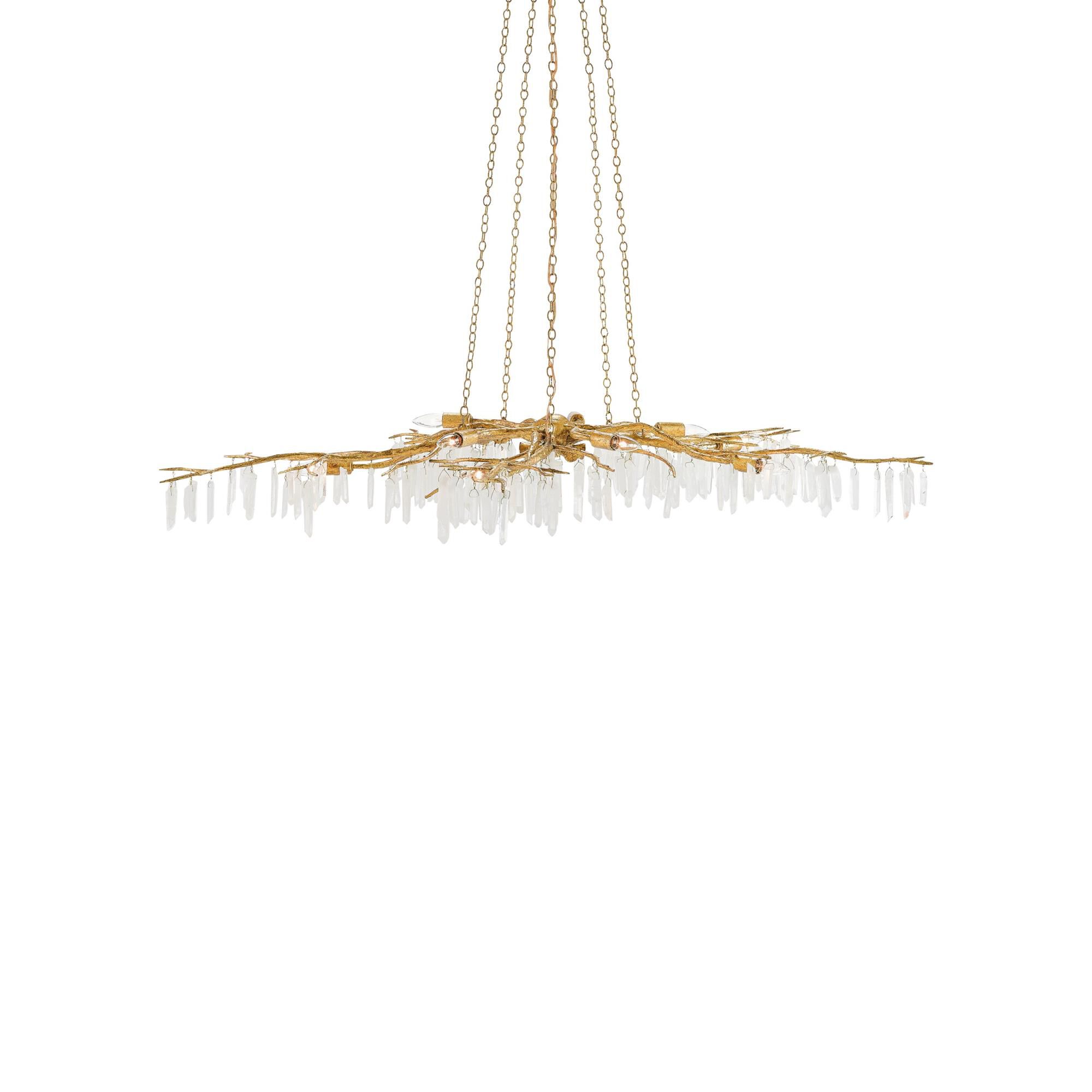 Forest Light The Aviva Stanoff 62 Inch 10 Light Chandelier by Currey and Company
