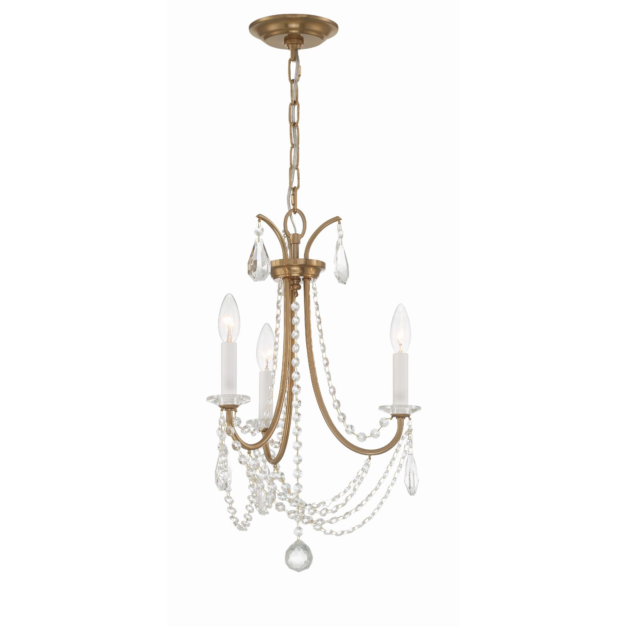 Karrington 14 Inch 3 Light Mini Chandelier by Crystorama