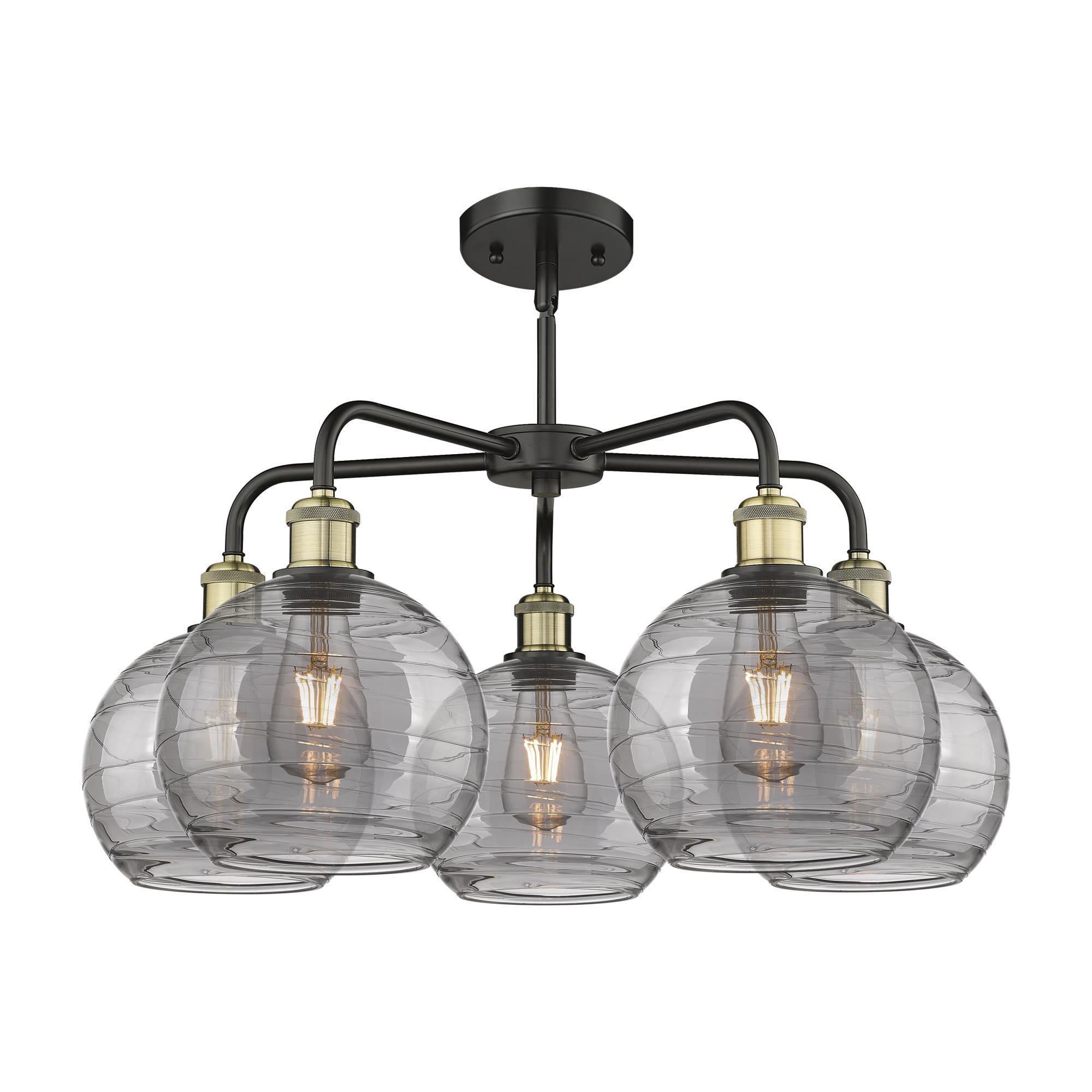 Bruno Marashlian Athens Deco Swirl Chandelier by Innovations Lighting
