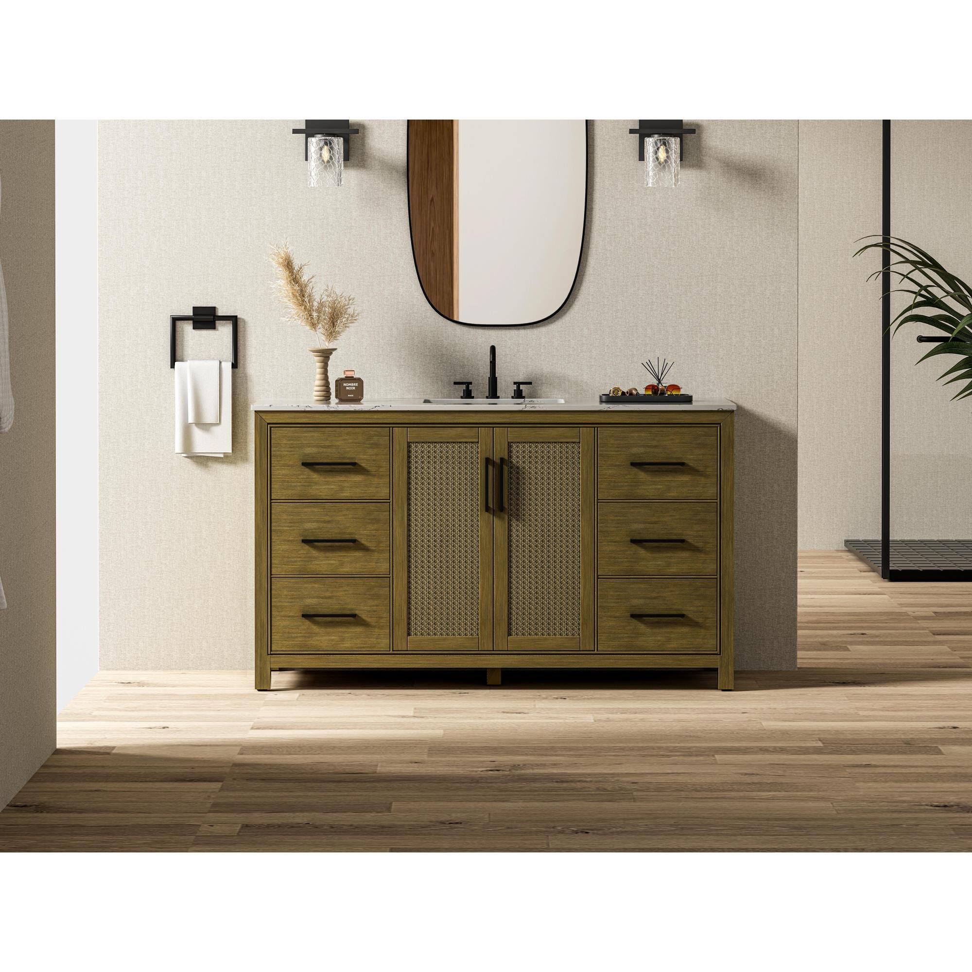 Shown in Hazel Oak finish