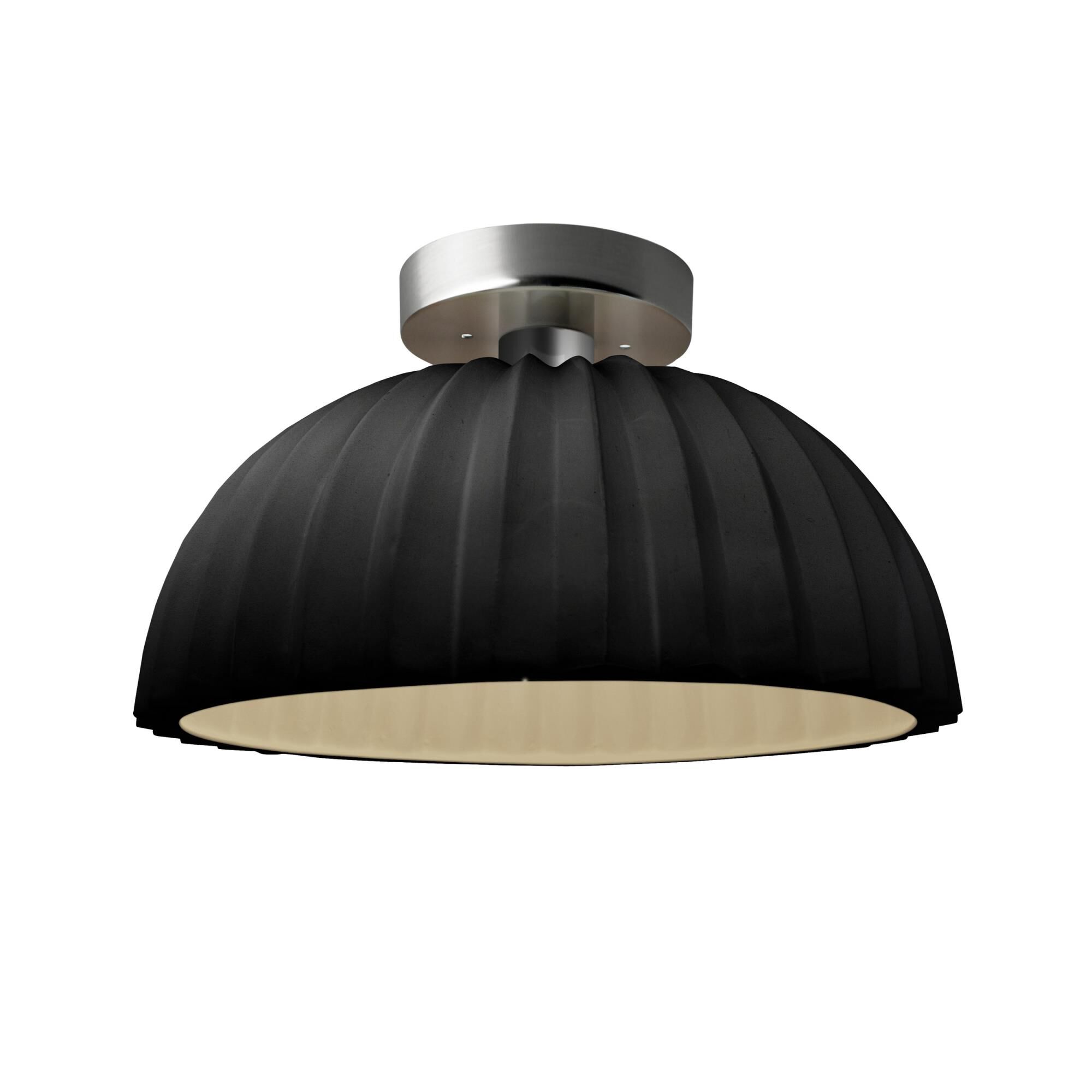 Pleated Dome 13 Inch Semi Flush Mount by Justice Design Group