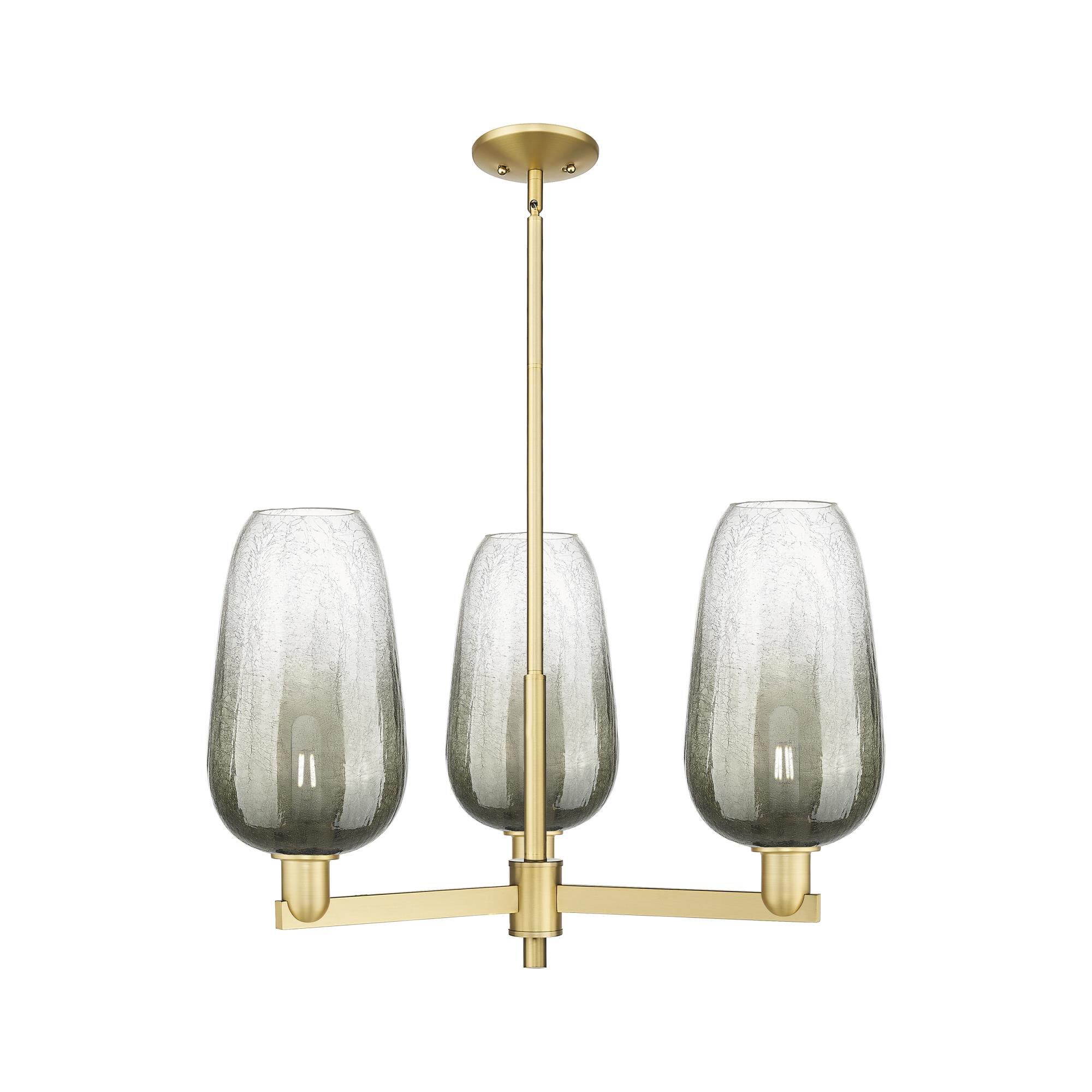 Shown in Satin Gold finish and Slate glass