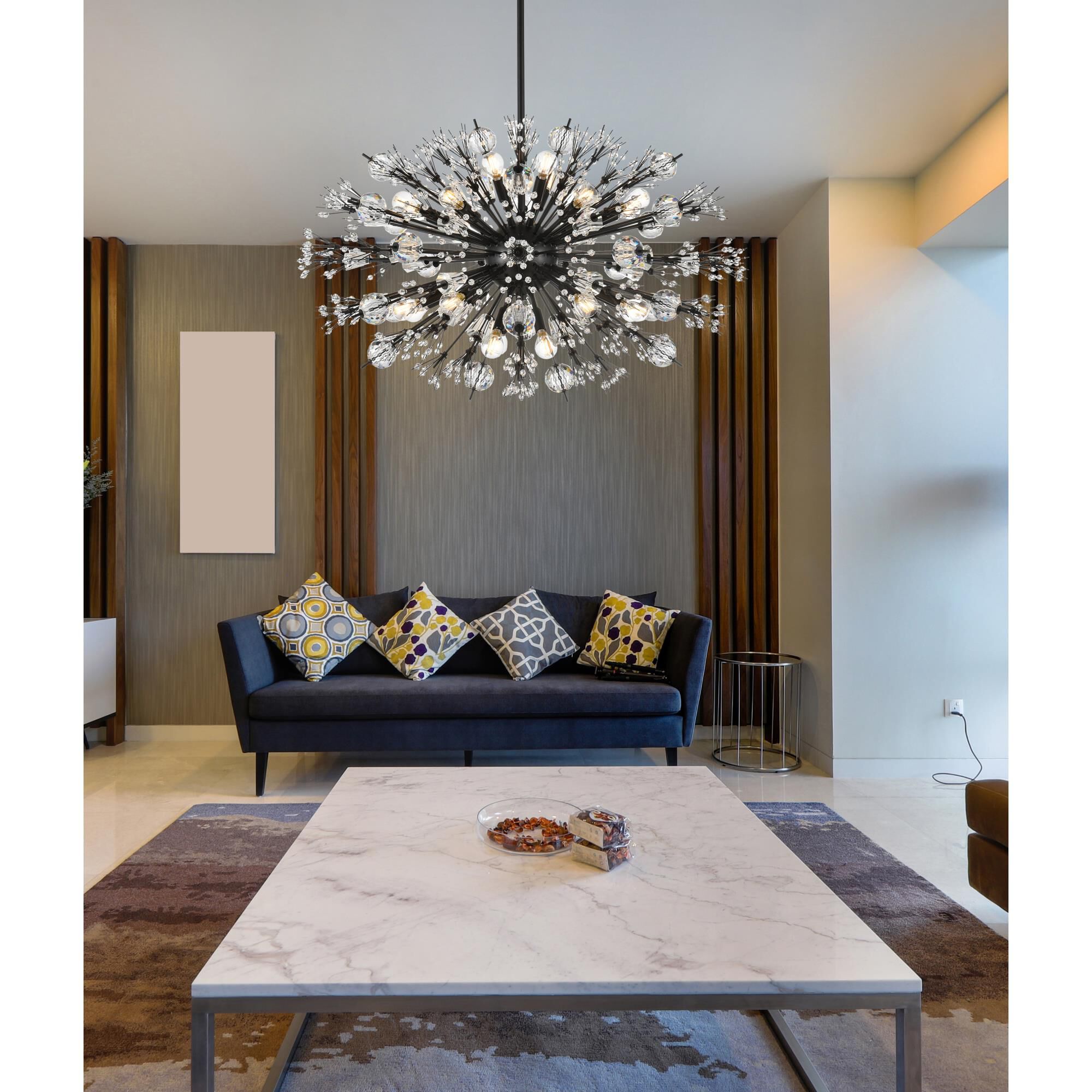 Shown in Black finish and Clear Royal Cut crystal