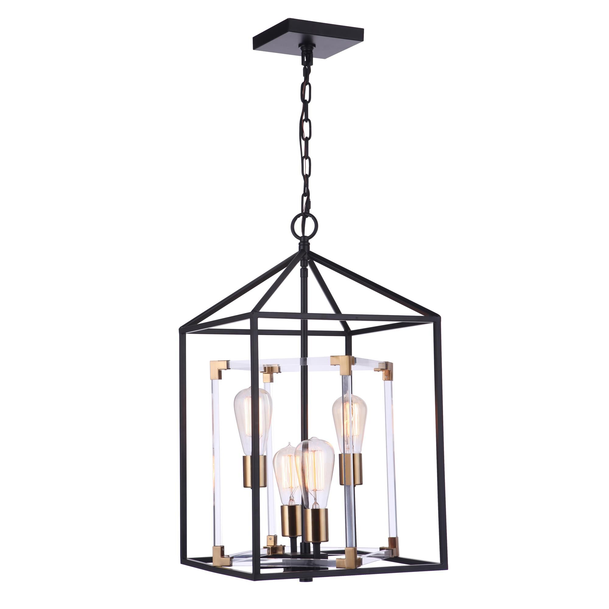 Shown in Flat Black/Satin Brass finish