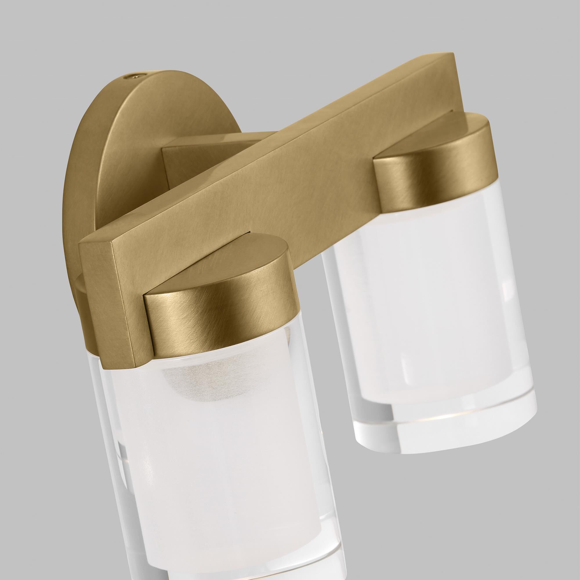 Shown in Natural Brass finish and Crystal glass