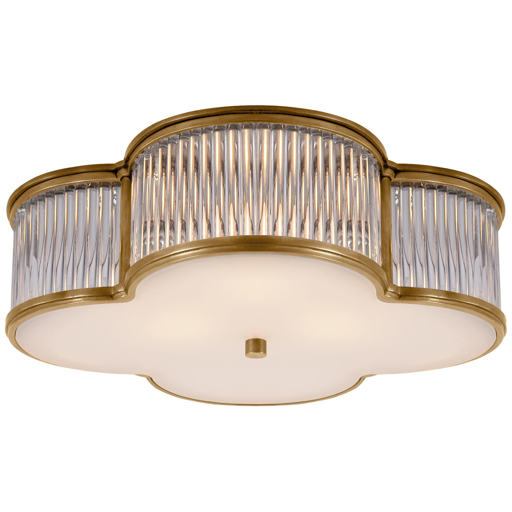 Shown in Natural Brass With Clear Glass finish and Frosted glass